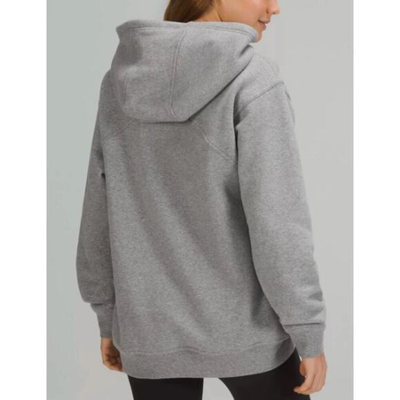 Lululemon All Yours Hoodie Sweatshirt Pullover Fleece Heathered Gray Size 12 - Picture 2 of 13